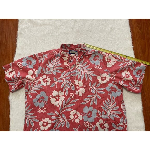 Reyn Spooner Phil Edwards Men’s Hawaiian Red Cotton Short Sleeve Shirt Sz. XL - Picture 5 of 11